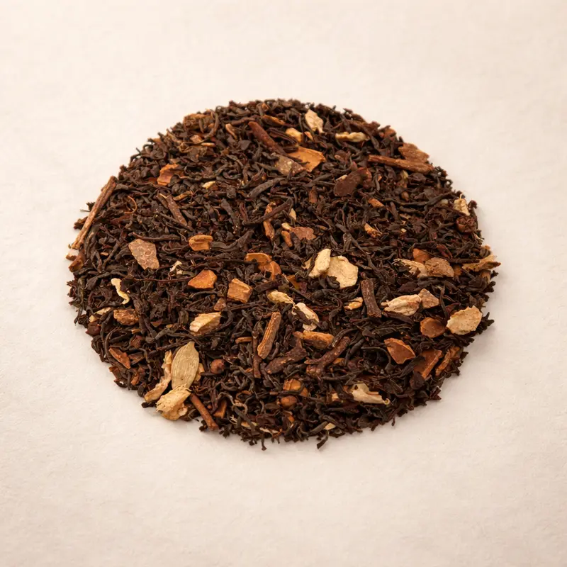 Spicy Wood — Indonesian black tea, ginger, star anise, cinnamon, pink peppercorns, allspice, black pepper, cardamom, cloves.. Buy tea at Dear Robert, Tbilisi